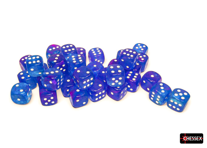 Chessex D6 Dice Brick: Nebula Luminary (Aura/White)