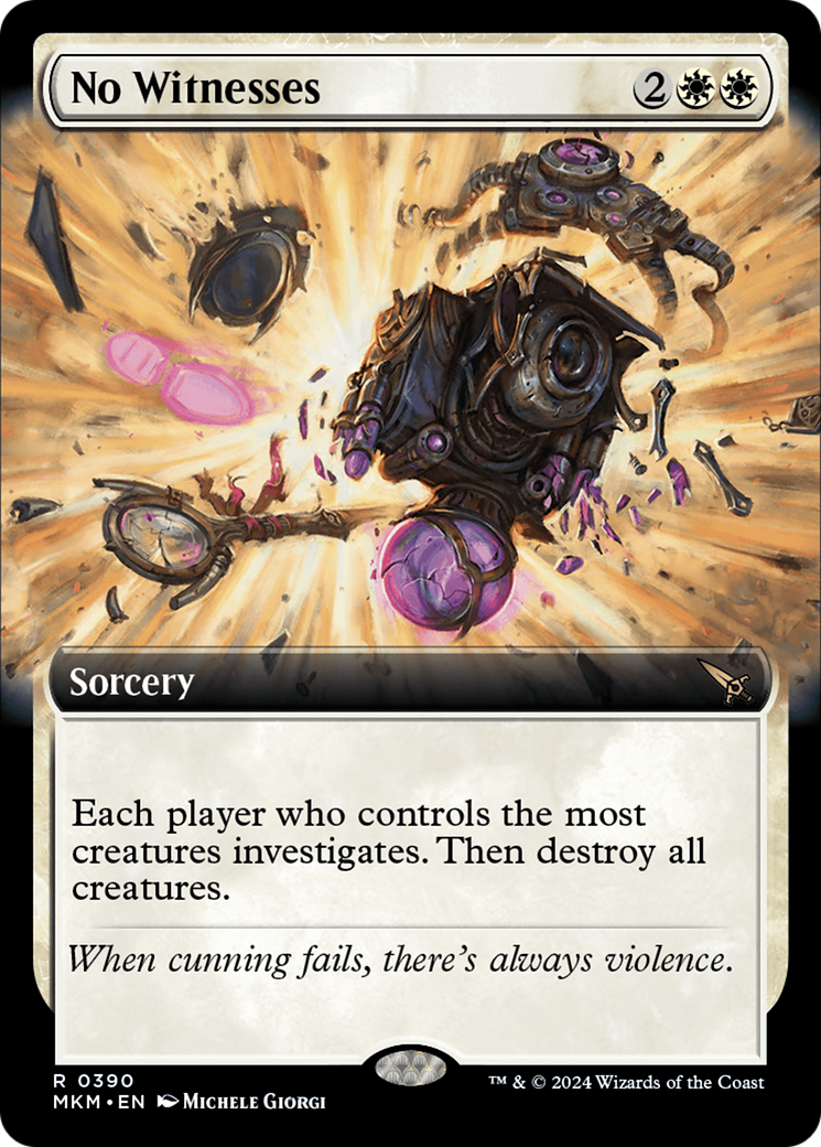 mtg murders at karlov manor art cards No Witnesses (Extended Art) [Murders at Karlov Manor] – Board Wipe