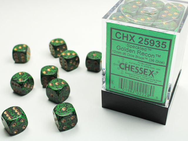 Chessex D6 Dice Brick: Speckled (Golden Recon)