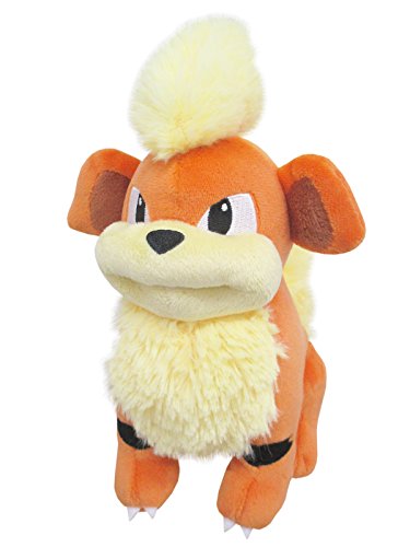 Sanei Pokemon All Star Collection PP97 Growlithe Plush, 7"