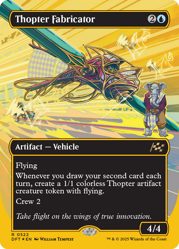 Thopter Fabricator (Borderless) (First-Place Foil) [Aetherdrift] – Board  Wipe