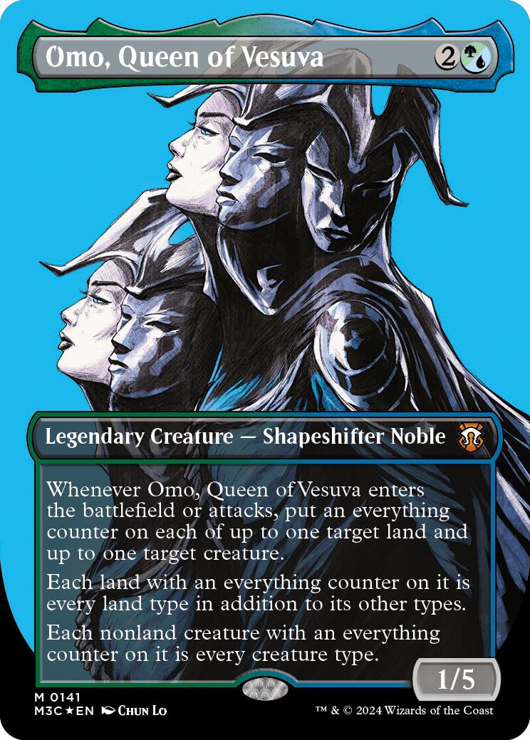Omo, Queen of Vesuva (Borderless) (Ripple Foil) [Modern Horizons 3 Com –  Board Wipe