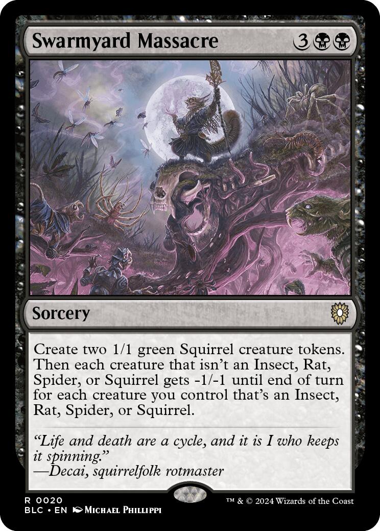 black board wipe cards mtg Swarmyard Massacre [Bloomburrow Commander] – Board Wipe