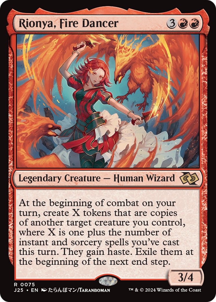 mtg jumpstart foundations cards Rionya, Fire Dancer (Anime) [Foundations Jumpstart] – Board Wipe