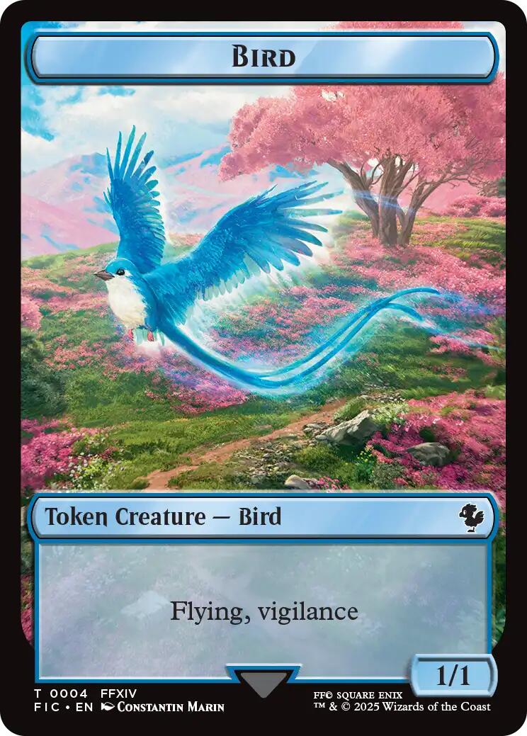 Bird // Hero (0004) Double Sided Token [FINAL FANTASY Commander Tokens Board Wipe Bird // Hero (0004) Double Sided Token [FINAL FANTASY Commander Tokens Board Wipe