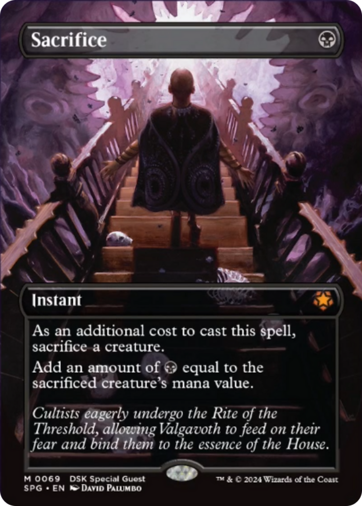 mtg duskmourn card prices Sacrifice (Borderless) [Duskmourn: House of Horror Special Guests] – Board  Wipe