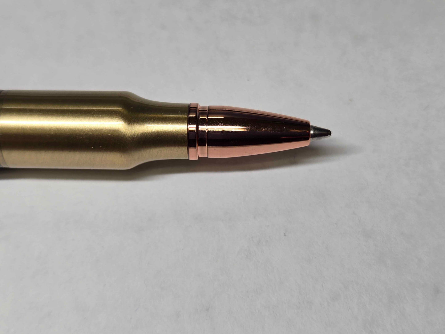 .30 Calibur Bolt Action Ballpoint Pen (Antique Brass - Alumilite Galapagos Green)