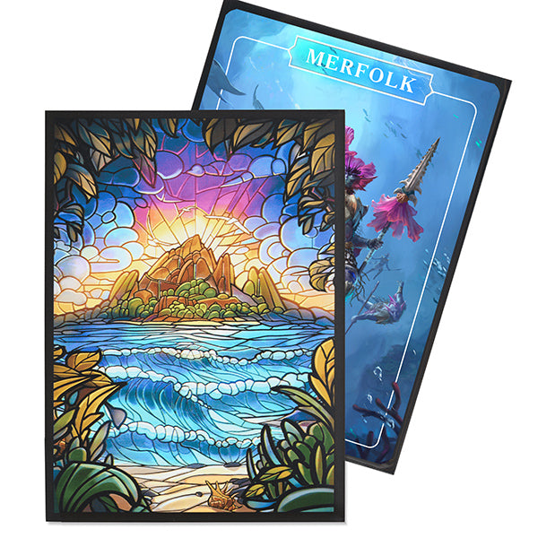 Arcane Fortress Standard Card Sleeves: Stained Glass - Hidden Island