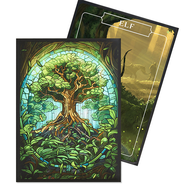 Arcane Fortress Standard Card Sleeves: Stained Glass - Mythical Forest