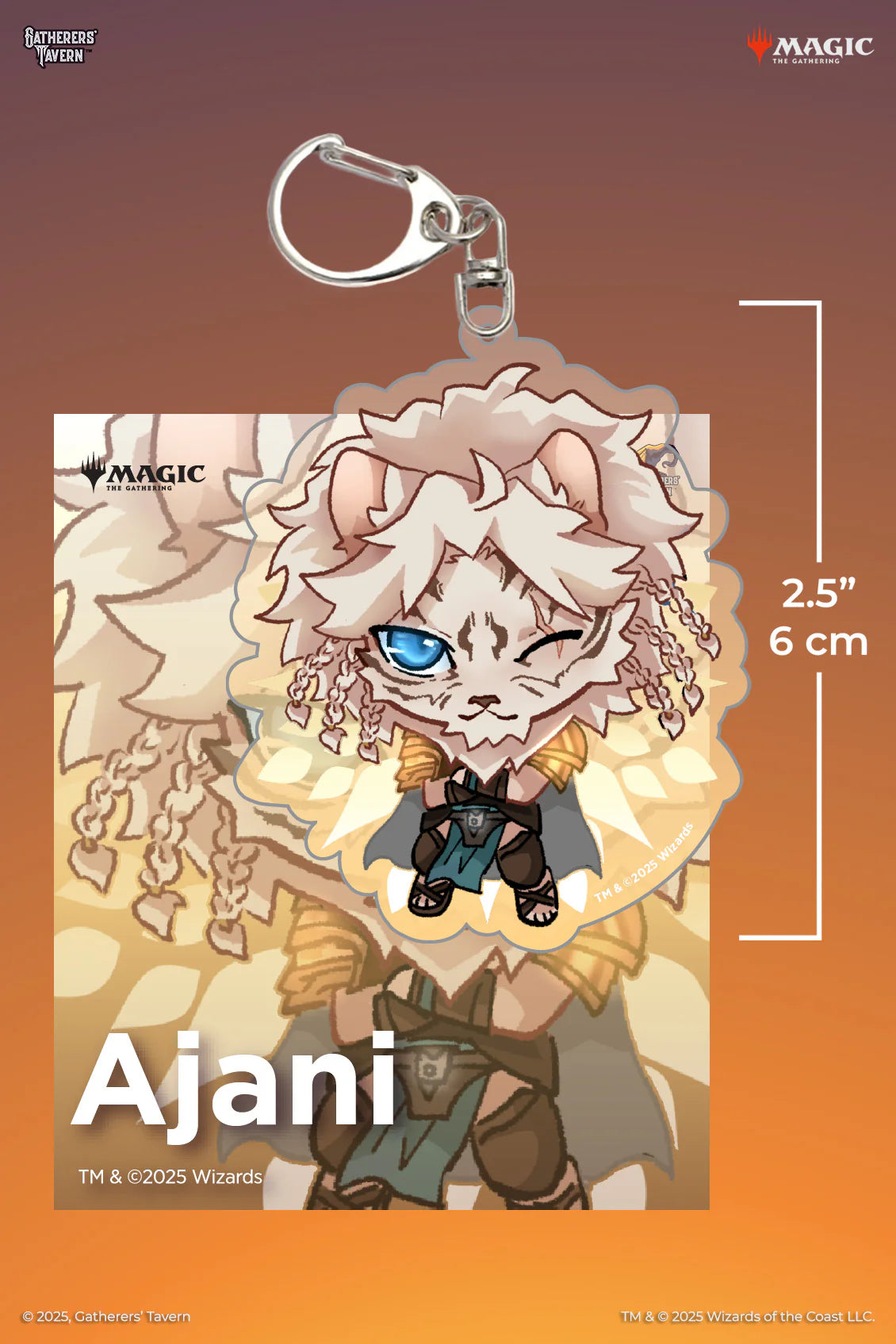 Gatherer's Tavern Keychain - Ajani