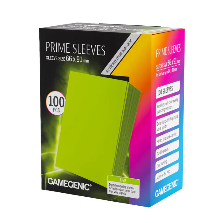 Gamegenic Standard Prime Sleeves: Lime (100)