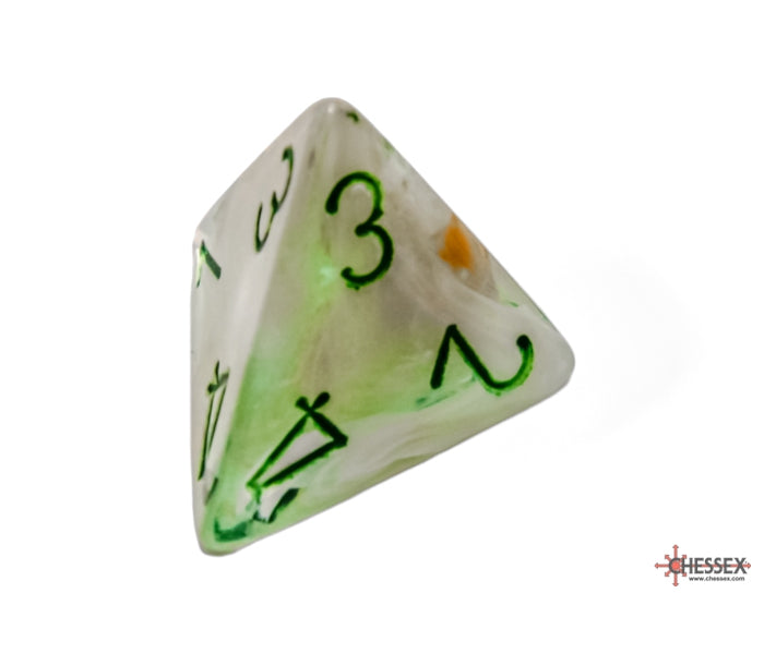 Chessex Polyhedral Dice Set: Marble (Green/Dark Green)