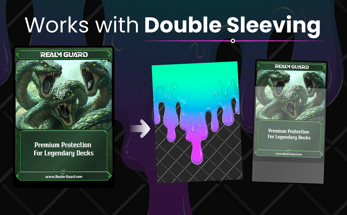 Realm Guard Chroma Drip Card Sleeves - Solar Flare