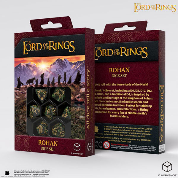 Q-Workshop Polyhedral Dice Set: Lord of the Rings (Rohan)