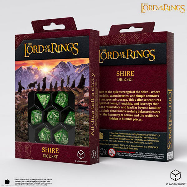 Q-Workshop Polyhedral Dice Set: Lord of the Rings (The Shire)