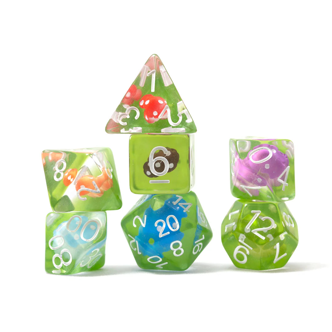 Sirius Polyhedral Dice Set: Mushroom Village