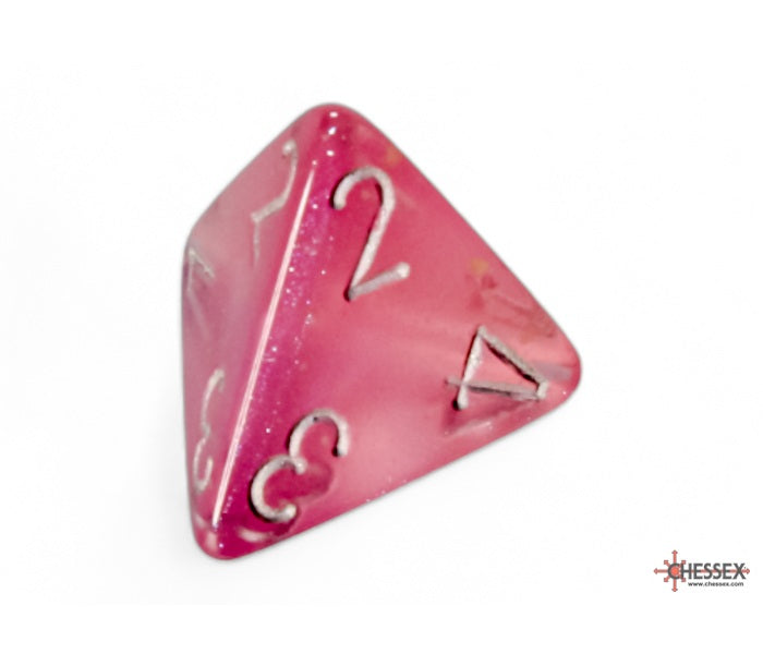 Chessex Polyhedral Dice Set: Borealis Luminary (Pink/Silver)
