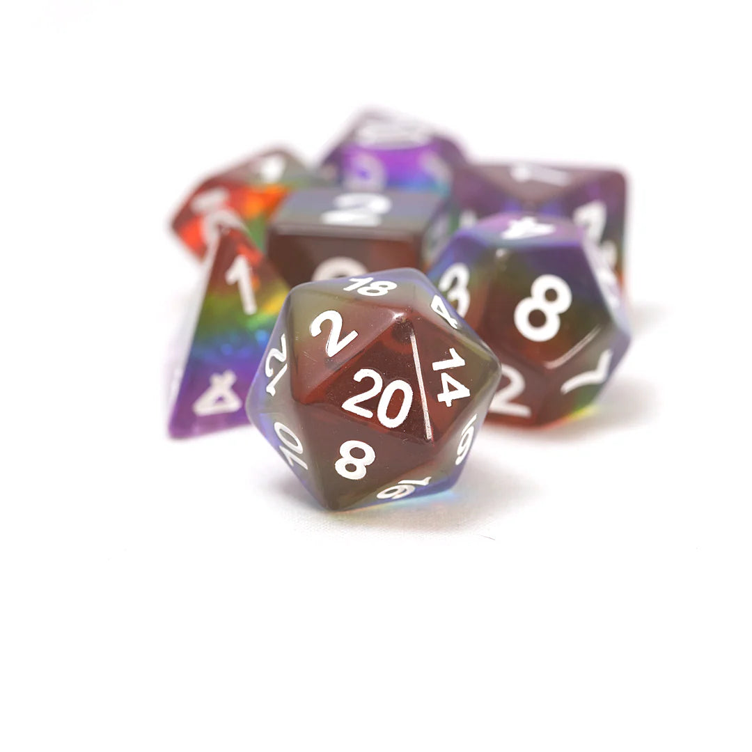 Sirius Polyhedral Dice Set: Rainbow Transparent