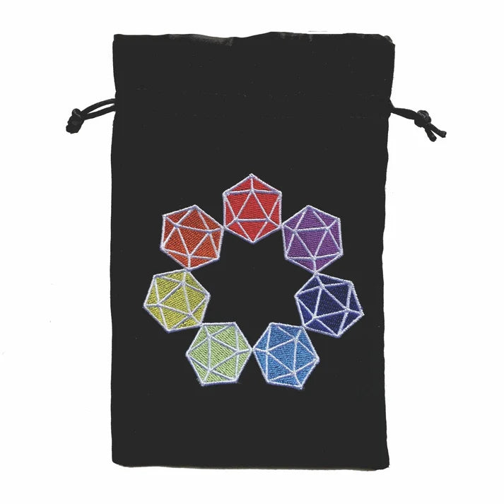 Black Oak Workshop Dice Bag: Rainbow d20