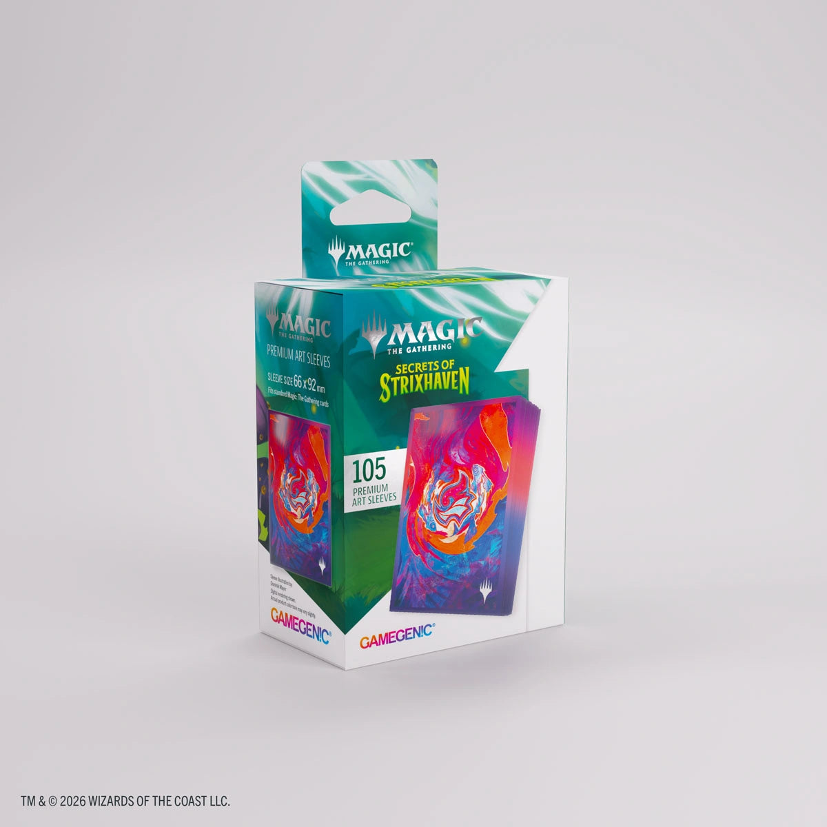 Gamegenic Standard Secrets of Strixhaven Art Sleeves: Prismari (105ct.)