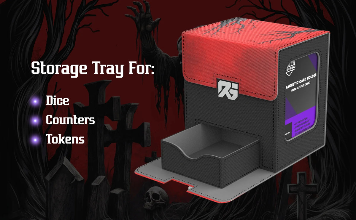 Realm Guard Windowed Deck Box: Red Necromancer
