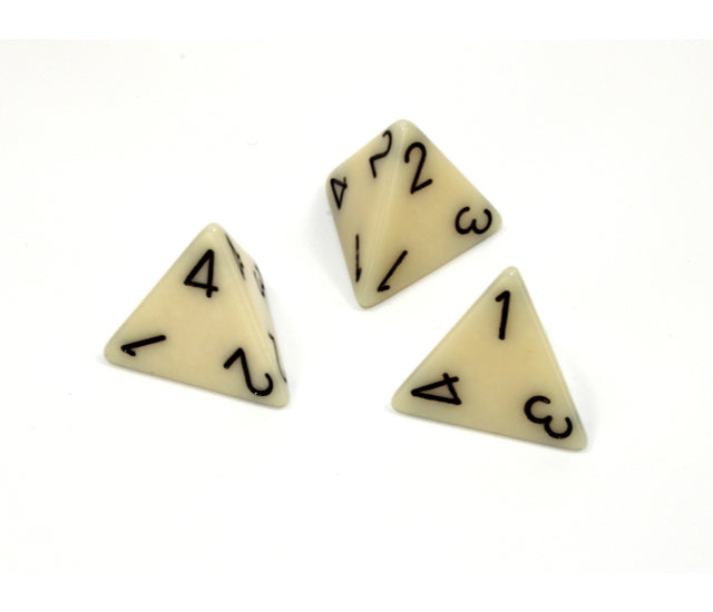 Chessex Polyhedral Dice Set: Opaque (Ivory/Black)