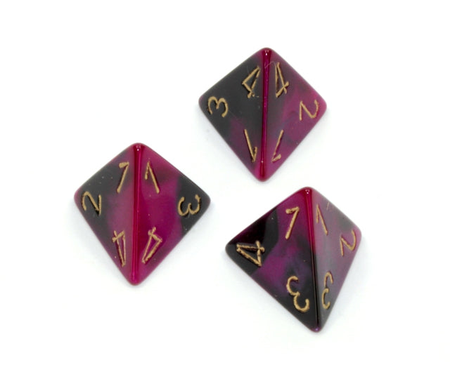 Chessex Polyhedral Dice Set: Gemini (Black-Purple/Gold)