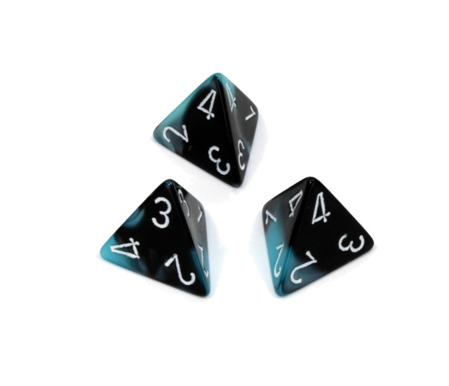 Chessex Polyhedral Dice Set: Gemini (Black-Shell/White)