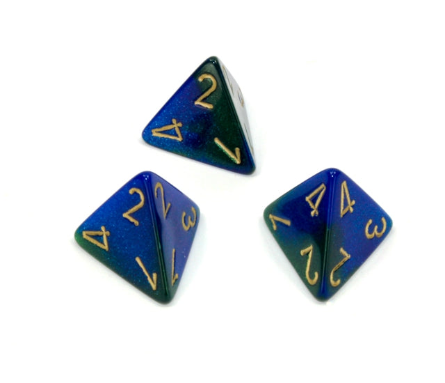 Chessex Polyhedral Dice Set: Gemini (Blue-Green/Gold)