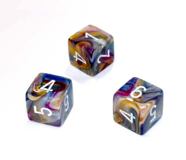 Chessex Polyhedral Dice Set: Festive (Carousel/White)
