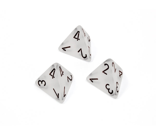 Chessex Polyhedral Dice Set: Frosted (Clear/Black)