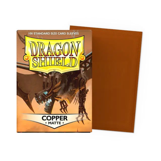 Dragon Shield Standard Matte Sleeves: Copper (100ct.)  Board Wipe