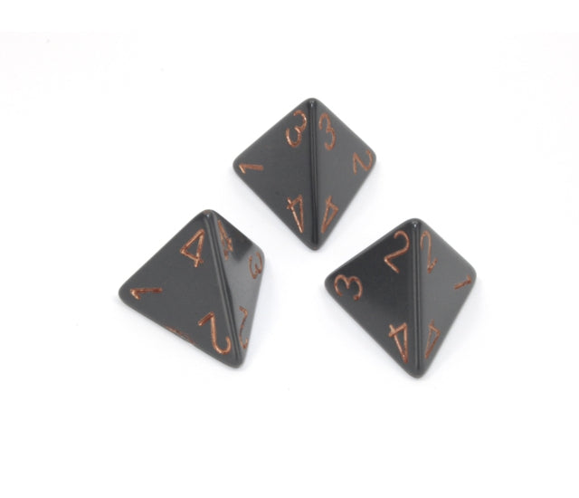 Chessex Polyhedral Dice Set: Opaque (Dark Grey/Copper)