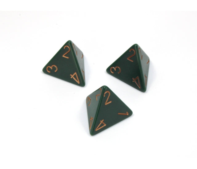Chessex Polyhedral Dice Set: Opaque (Dusty Green/Copper)