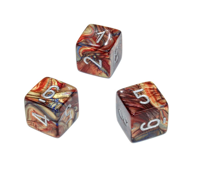 Chessex Polyhedral Dice Set: Lustrous (Gold/Silver)