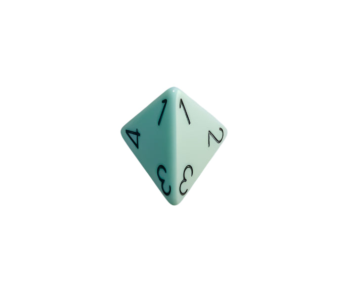 Chessex Polyhedral Dice Set: Opaque (Pastel Green/Black)