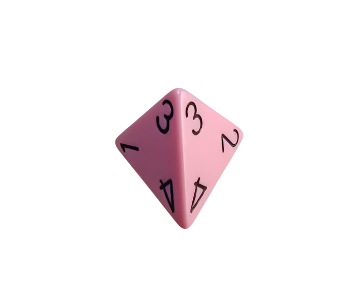 Chessex Polyhedral Dice Set: Opaque (Pastel Pink/Black)
