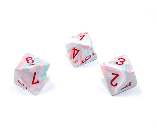 Chessex Polyhedral Dice Set: Festive (Pop Art/Red)