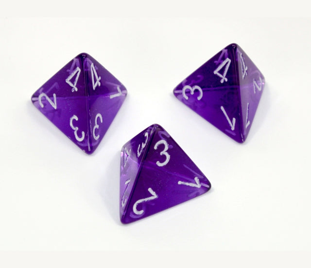 Chessex Polyhedral Dice Set: Translucent (Purple/White)