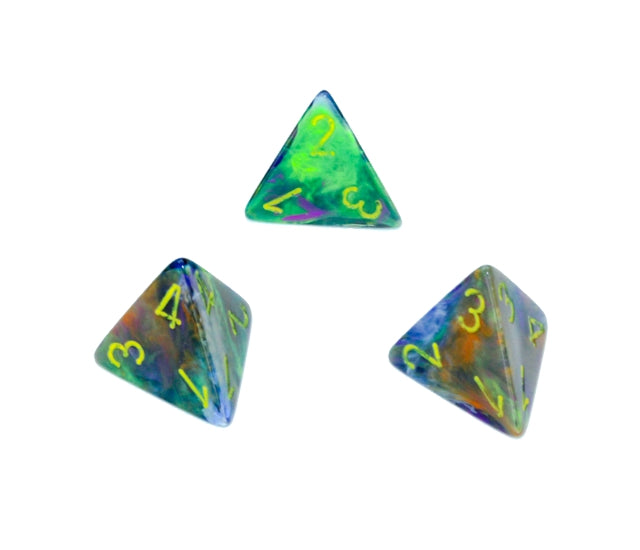 Chessex Polyhedral Dice Set: Festive (Rio/Yellow)