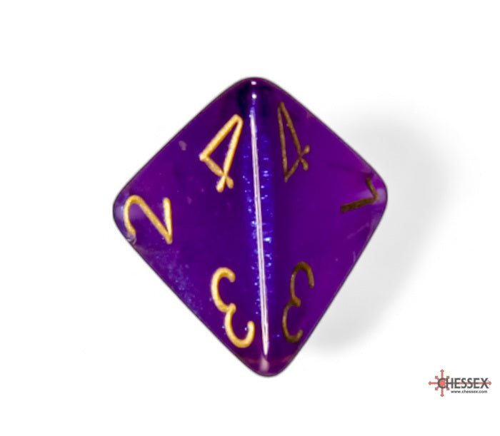 Chessex Polyhedral Dice Set: Borealis Luminary (Royal Purple/Gold)