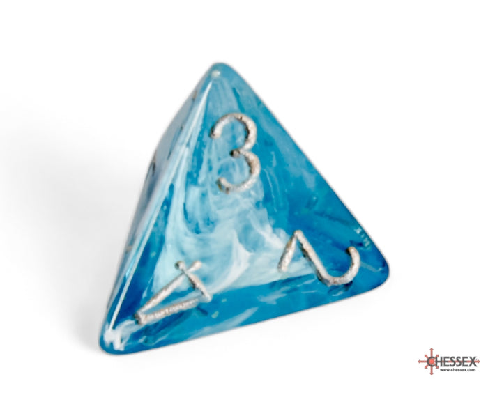 Chessex Polyhedral Dice Set: Luminary (Sky/Silver)