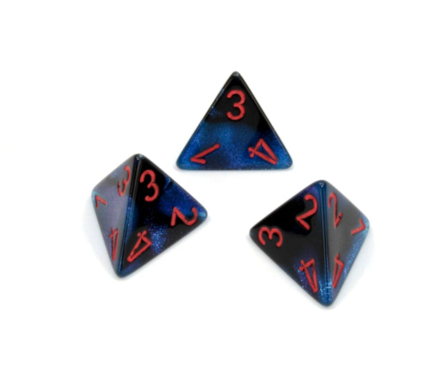 Chessex Polyhedral Dice Set: Gemini (Black-Starlight/Red)