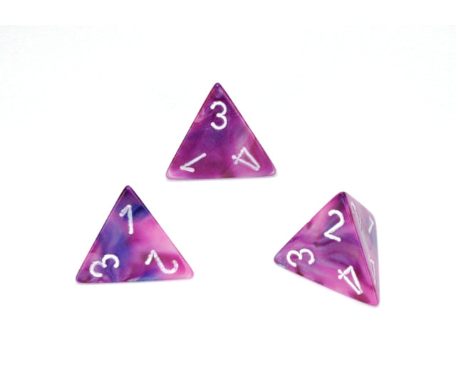 Chessex Polyhedral Dice Set: Festive (Violet/White)