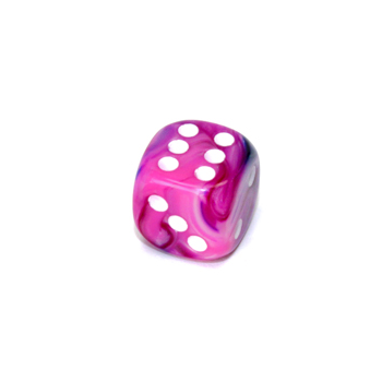 Chessex D6 Dice Brick: Festive (Violet/White)