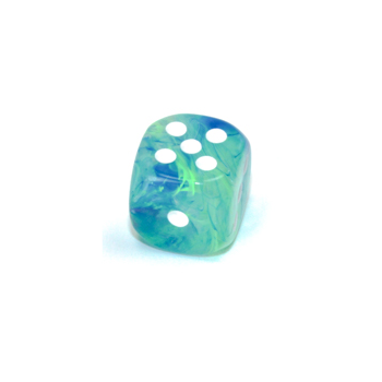 Chessex D6 Dice Brick: Festive (Waterlily/White)