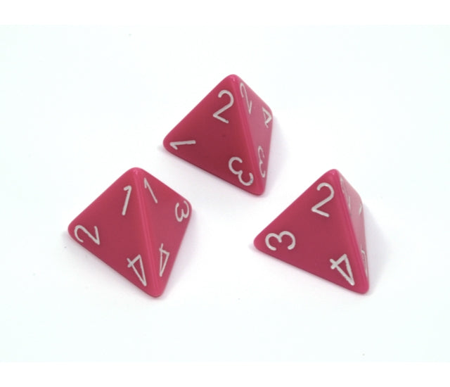 Chessex Polyhedral Dice Set: Opaque (Pink/White)