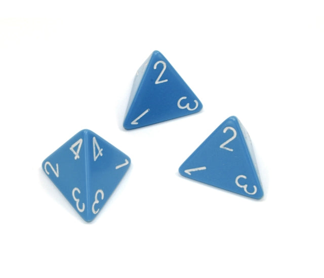 Chessex Polyhedral Dice Set: Opaque (Light Blue/White)
