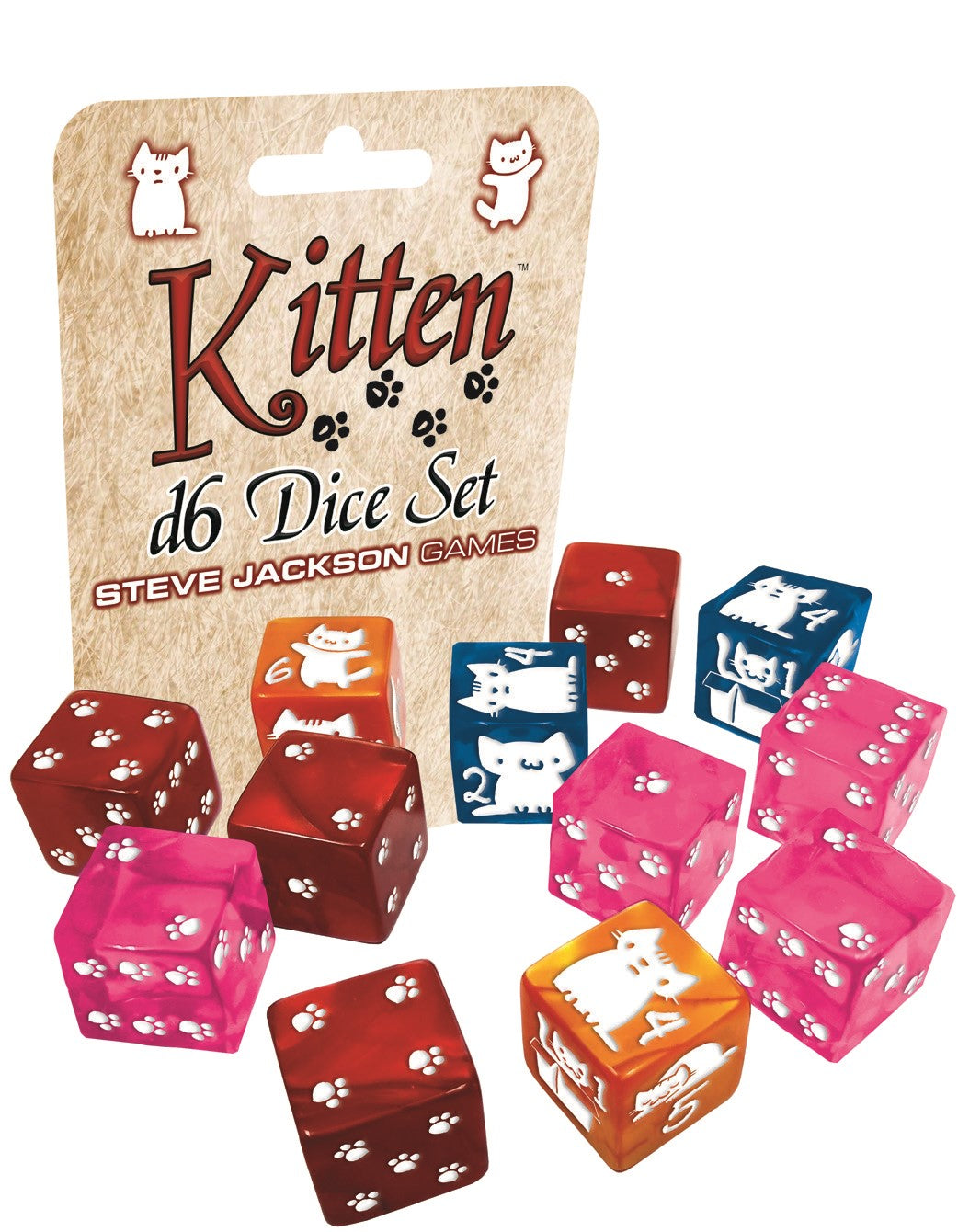 Kitten D6 dice set