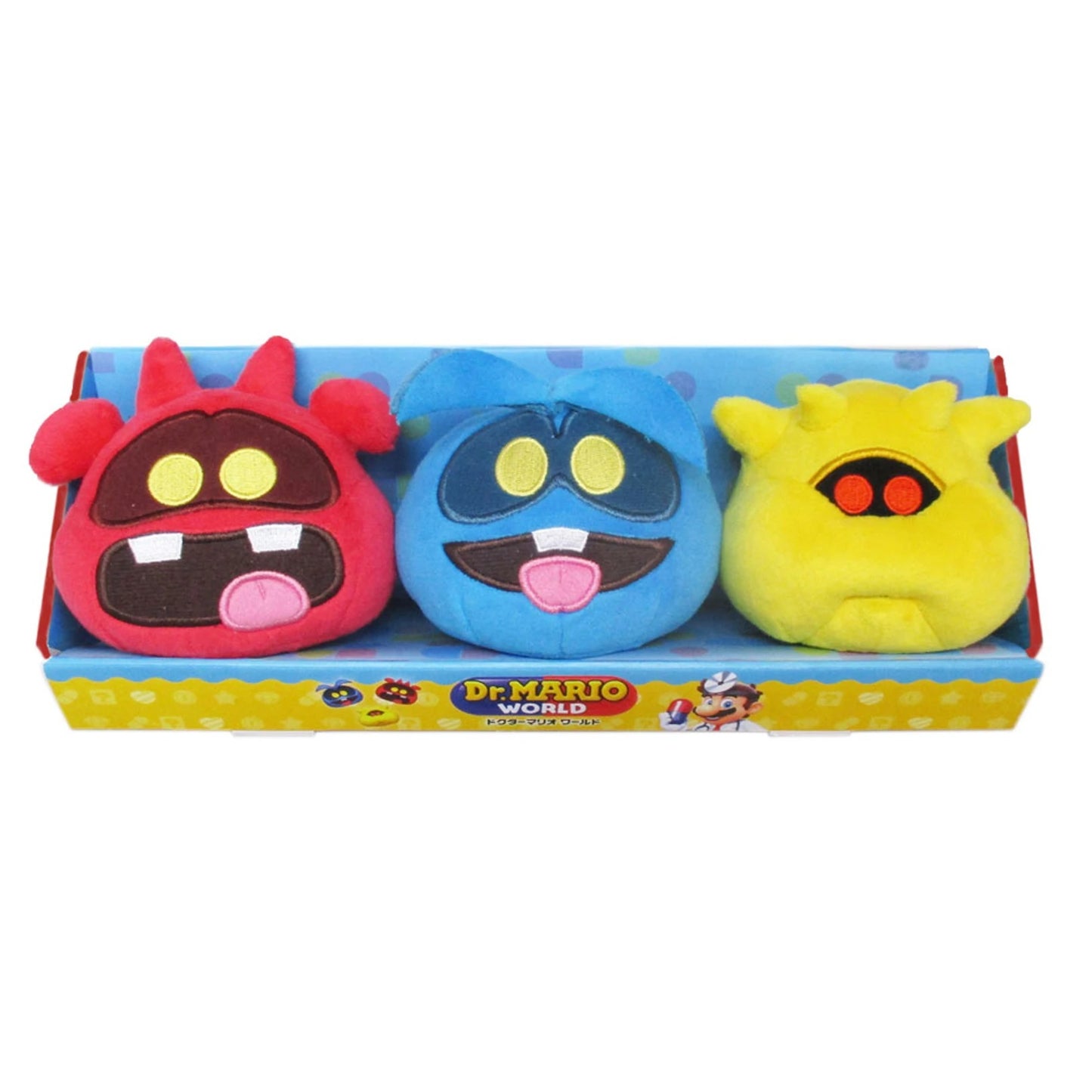 Dr. Mario World Virus Plush (3 pack)